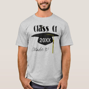 Camiseta Gorra De Formatura E Pingente Eu Consegui Engraçad