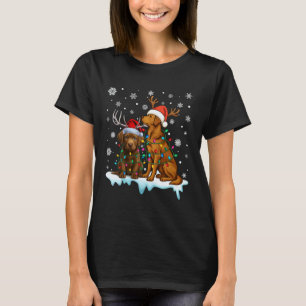 Camiseta Gorro de Natal engraçado do Retriever da Baía de C