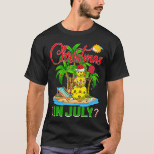 Camiseta Gorro de Papai Noel engraçado de Pickleball Havaia