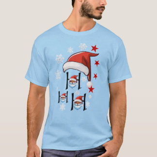 Camiseta Gorro de Papai Noel Engraçado Ho Ho Ho Gráfico de 