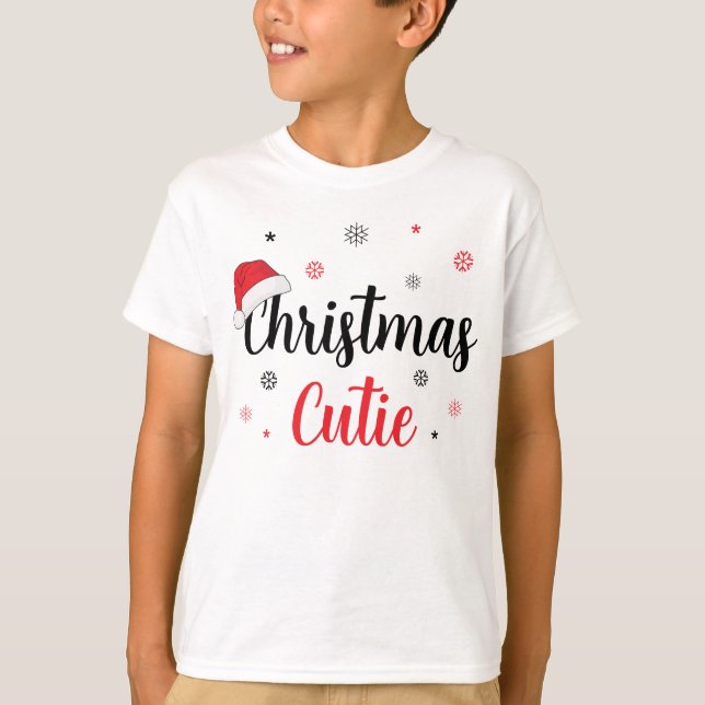 Camiseta Gorro de Papai Noel Fofo de Natal (Frente)