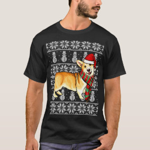 Camiseta Gorro de Papai Noel Xmas Pembroke Welsh Corgi Nata
