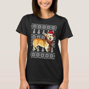 Camiseta Gorro de Papai Noel Xmas Pembroke Welsh Corgi Nata