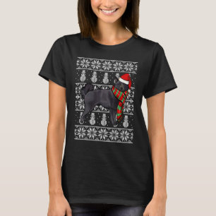 Camiseta Gorro de Papai Noel Xmas Schipperke Natal Feio