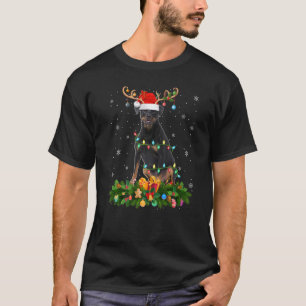 Camiseta Gorro de Renascer das Férias de Natal Cachorro Rot