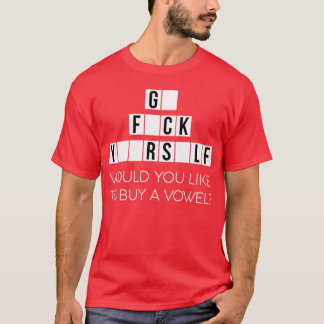 Camiseta Gostaria de Comprar uma Vogal Vá Se Cussing - d