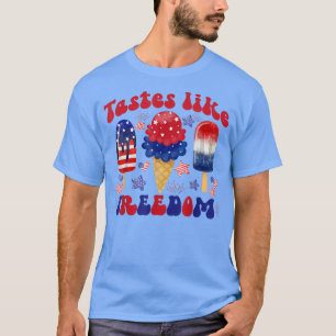 Camiseta Gosto como picolé engraçado gratuito 4 de julho ve