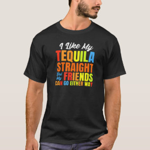 Camiseta Gosto Da Tequila do Orgulho LGBT do Meu Hetero de