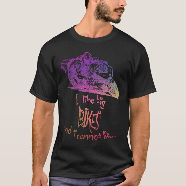Camiseta Gosto De Big Bikes E Não Posso Mentir, Moto Mascul (Frente)
