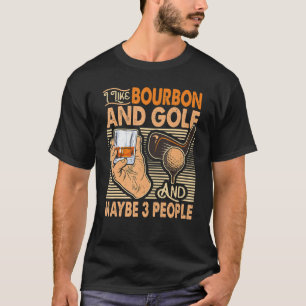 Camiseta Gosto De Bourbon E Golfe E Talvez De 3 Pessoas