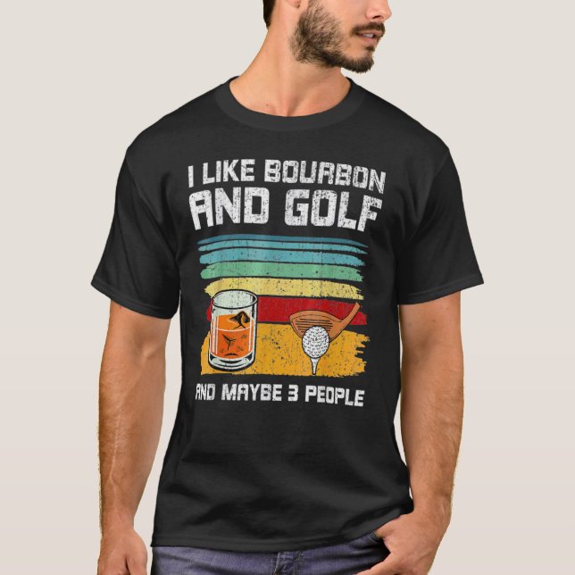 Camiseta Gosto De Bourbon E Golfe E Talvez De 3 Pessoas 1 (Frente)