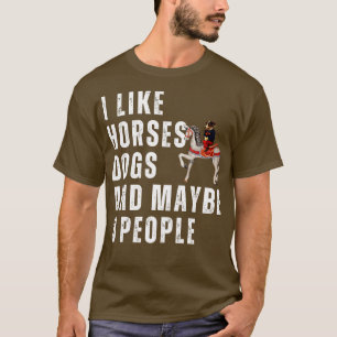 Camiseta Gosto De Cães De Cavalo E Talvez De 3 Pessoas 1