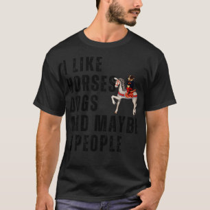 Camiseta Gosto De Cães De Cavalo E Talvez De 3 Pessoas 8