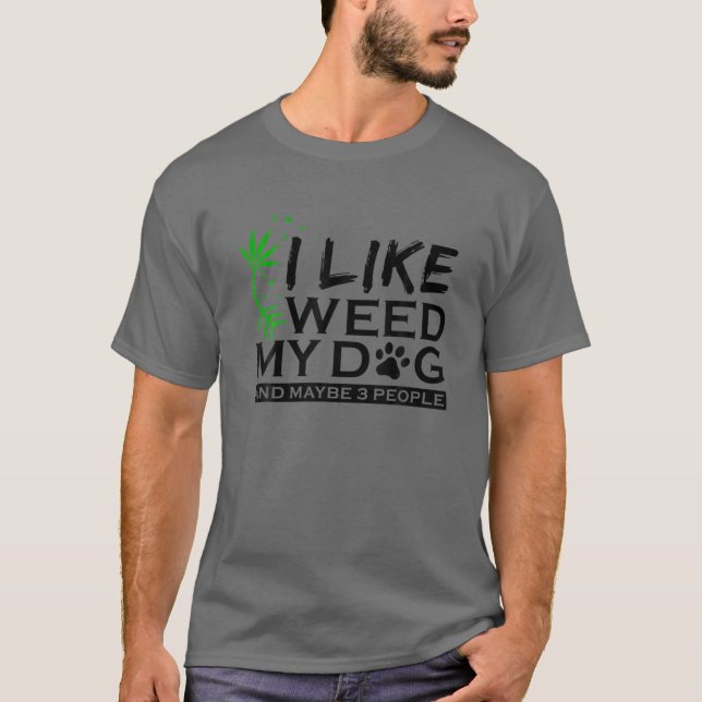 Camiseta Gosto De Cães E De Erva E Talvez De 3 Pessoas (Frente)