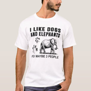 Camiseta Gosto De Cães E Elefantes E Talvez De Três Pesso