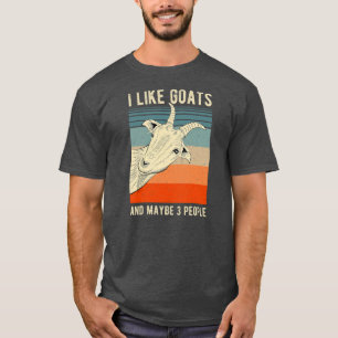 Camiseta Gosto de Caprinos e talvez 3 Pessoas engraçadas e 
