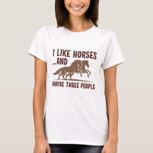 Camiseta Gosto De Cavalos E Talvez De 3 Pessoas