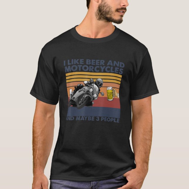 Camiseta Gosto De Cerveja E Motociclos - Presente De Motoci (Frente)