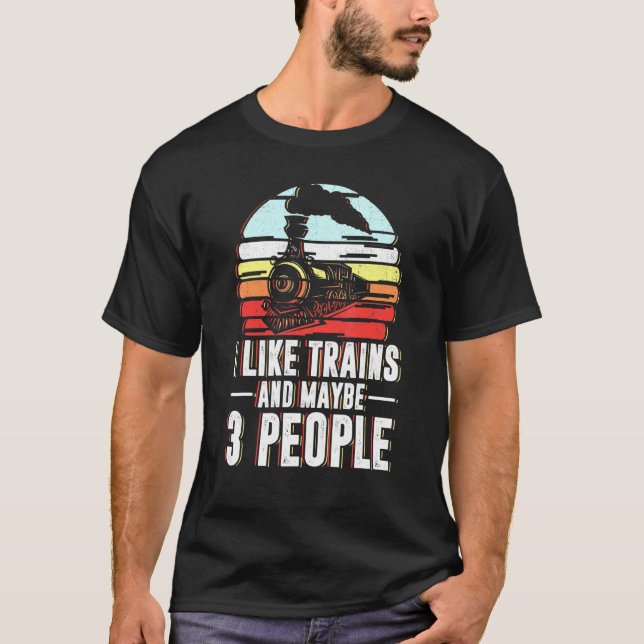 Camiseta Gosto De Comboios E Talvez De Três Caminhos De Fer (Frente)