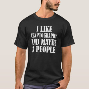 Camiseta Gosto De Criptografia E Talvez De 3 Pessoas
