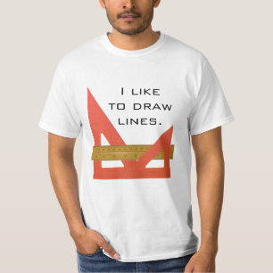 Camiseta Gosto de Desenhar Linhas T-Shirt