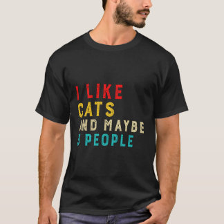Camiseta Gosto De Gatos E Talvez De 3 Pessoas