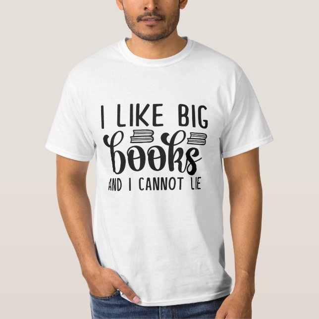 Camiseta Gosto De Grandes Livros E Não Posso Mentir (Frente)