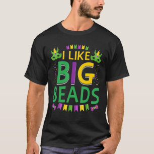 Camiseta Gosto De Grandes Miçangas Engraçadas Nova Orleans 