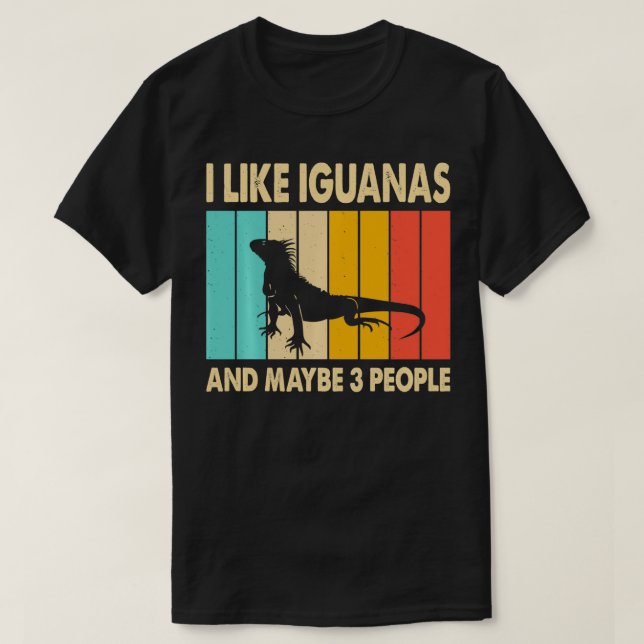 Camiseta Gosto de Iguanas e talvez de 3 Pessoas Iguana Liza (Frente do Design)