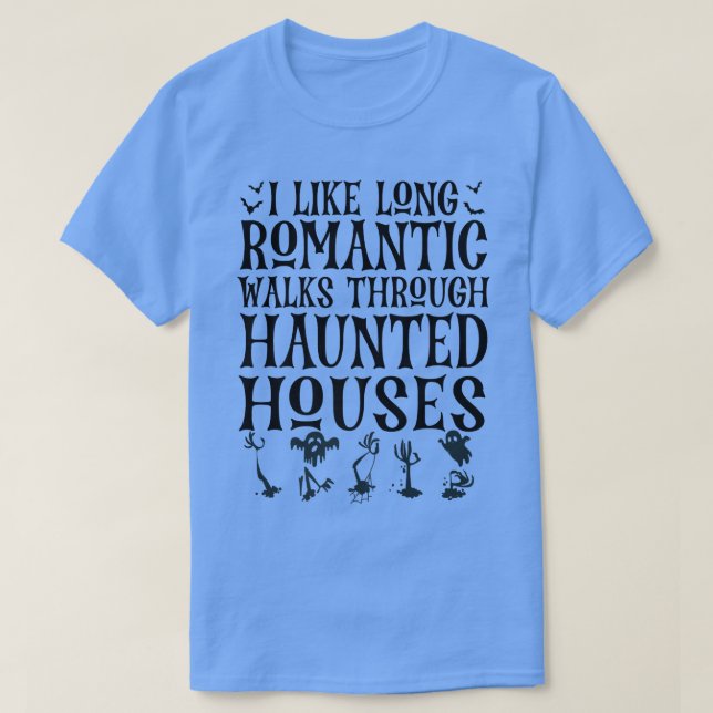 Camiseta Gosto De Longas Caminhadas Românticas Através De C (Frente do Design)