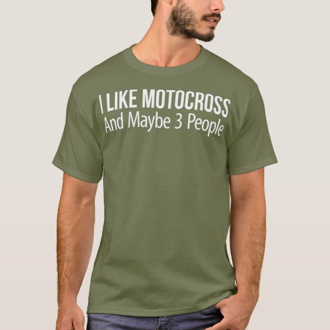 Camiseta Gosto De Motocross E Talvez De 3 Pessoas (Frente)