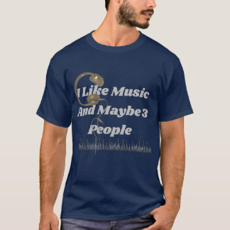 Camiseta Gosto De Música E Talvez 3 Pessoas De T-Shirt Engr