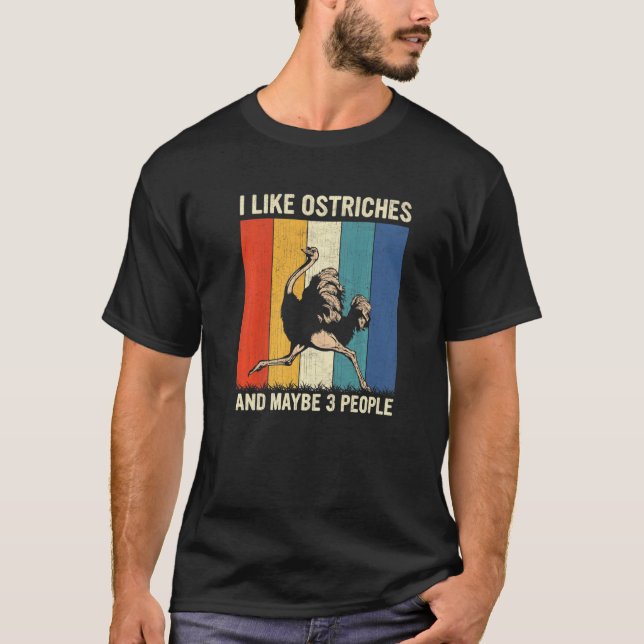 Camiseta Gosto De Ostros E Talvez De 3 Pessoas De Ostrich (Frente)
