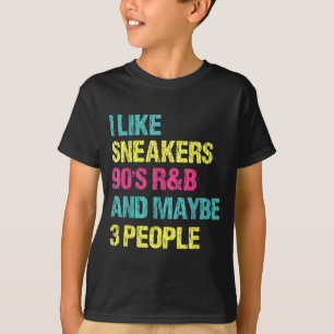 Camiseta Gosto de tênis 90s r&b e talvez 3 pessoas