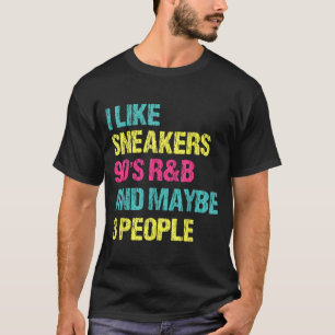 Camiseta Gosto de tênis 90s r&b e talvez 3 pessoas