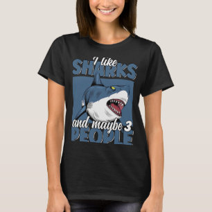 Camiseta Gosto de Tubarões e talvez 3 Pessoas de Excelente