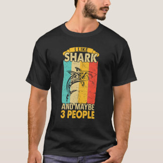 Camiseta Gosto De Tubarões E Talvez De 3 Pessoas De Tubarão