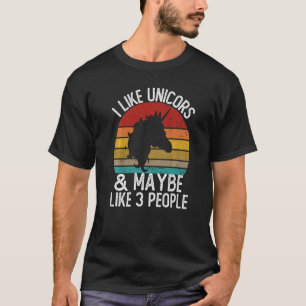 Camiseta Gosto de Unicórnios e talvez de três Pessoas de Un