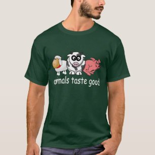 Camiseta Gosto dos animais bom - cor variável do fundo