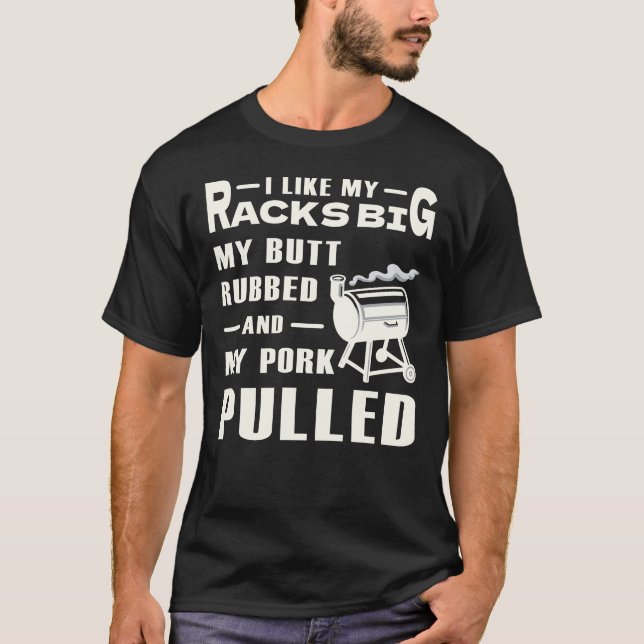 Camiseta Gosto Dos Meus Racks Grande, Minha Bumbum Esfregad (Frente)