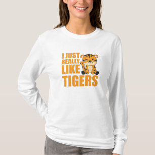 Camiseta Gosto Muito De Tigres, Animais Gelados Para Crianç