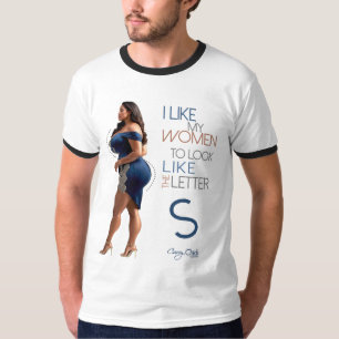Camiseta Gosto Que As Minhas Mulheres Se Pareçam Com A Letr