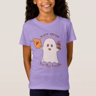 Camiseta Gostosuras de Halloween Fantasma e Doces