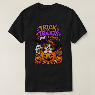 Camiseta Gostosuras ou Travessuras Mais Gostosuras Cachorri