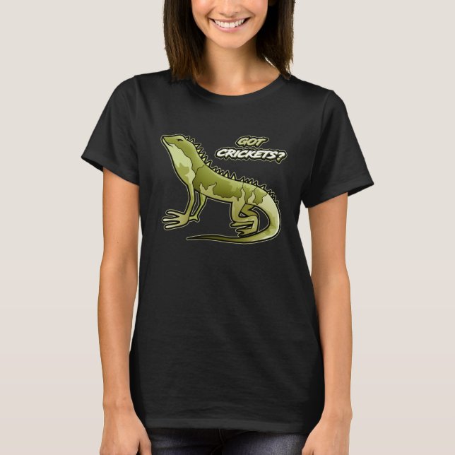 Camiseta Got Crickets Feeding Time For Bearded Dragons (Frente)