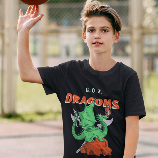 Camiseta Got Dragons Mythological Dragon Breathing Fire (Criador carregado)