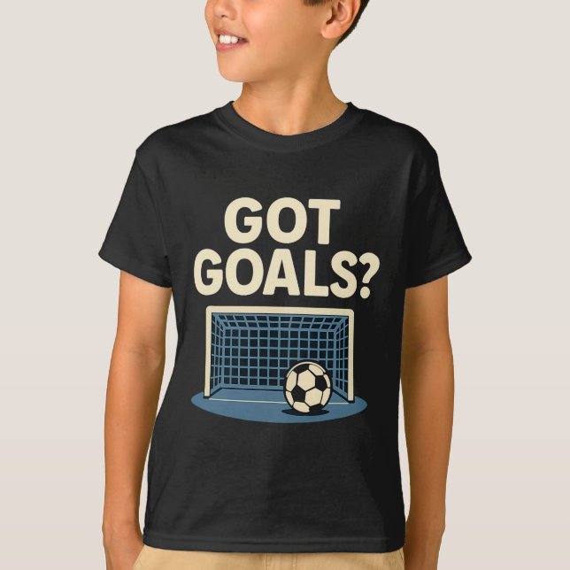 Camiseta Got Goals Sports Fan Novelty Soccer Net Graphic  (Frente)