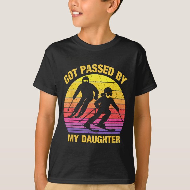 Camiseta Got Ped By My Daughter Funny Skiing Family  (Frente)