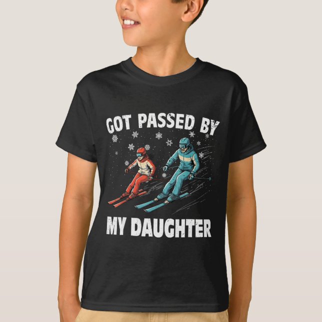 Camiseta Got Ped By My Daughter Funny Skiing Funny Family D (Frente)