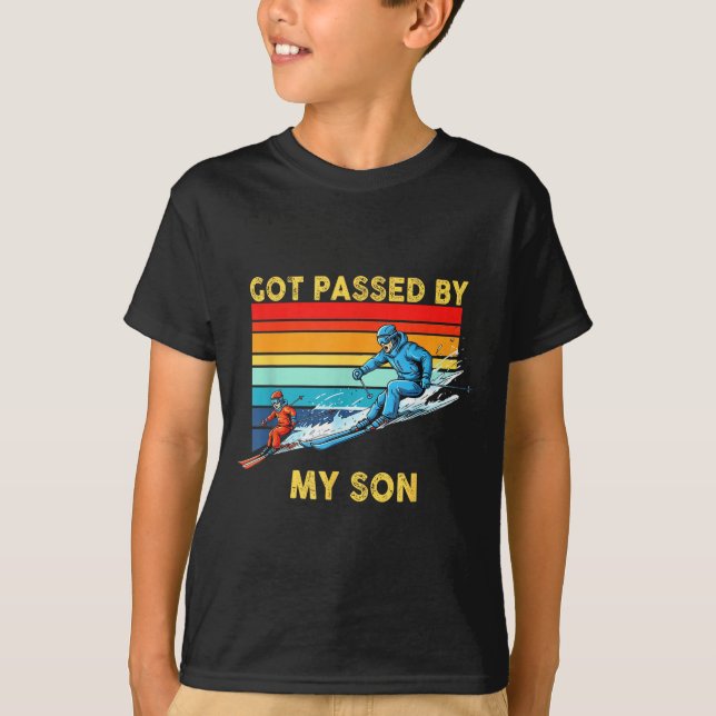 Camiseta Got Ped By My Son Skiing Family Winter Srts Fun Re (Frente)